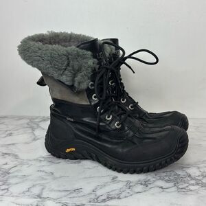 UGG Black Adirondack Waterproof Shearling Winter Boots 8